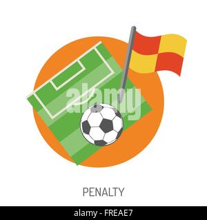 Soccer Flat icona impostare Illustrazione Vettoriale