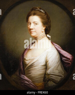 Sir Joshua Reynolds - Ritratto di signora in bianco Foto Stock