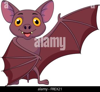 Bat cartoon sventolando Illustrazione Vettoriale