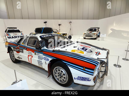 Di una Lancia 037 Rally Car, sul display in "pinnacolo del raduno" del 2016 London Classic Car Show. Foto Stock