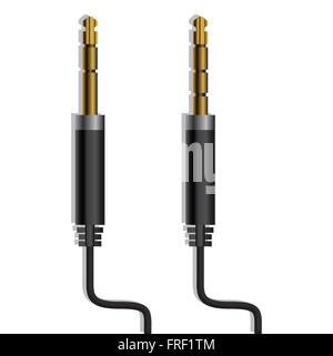 Prese jack audio isolato (diversi tipi) Illustrazione Vettoriale
