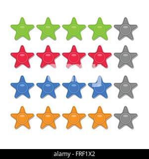 Rating stelle Cartoon Illustrazione Vettoriale