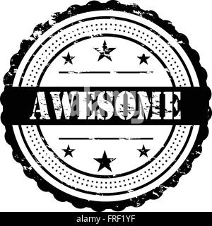 Awesome / Badge Grunge Illustrazione Vettoriale