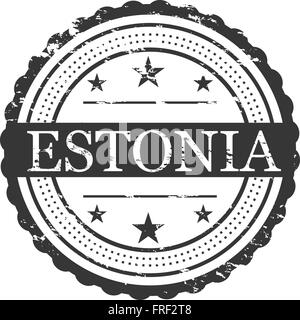 Estonia Paese Timbro di badge Illustrazione Vettoriale