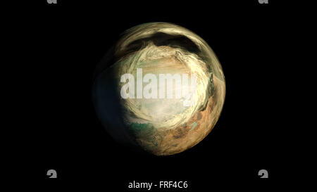 Fantasy Alien eso pianeta isolato spazio galaxy Foto Stock