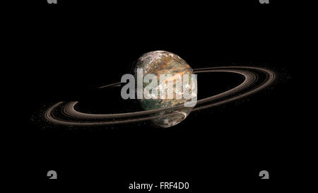 Fantasy Alien eso pianeta isolato spazio galaxy Foto Stock