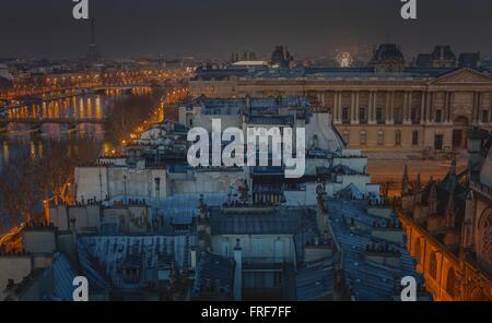 I tetti di Parigi - 19/02/2013 - - vista imprendibile su vecchi edifici di Parigi e i monumenti. Poiché il tetto del Sa Foto Stock