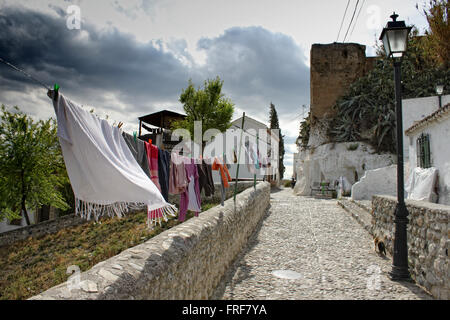 In Andalusia, Spagna - 20/04/2012 - Spagna / Andalusia / Granada - strade di Sacromonte, Gipsy area di Granada - Sandrine Hu Foto Stock