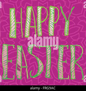 Felice Pasqua lettere stampare Illustrazione Vettoriale