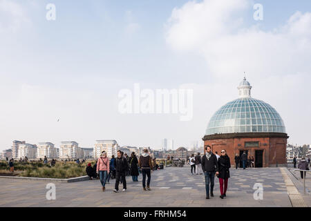 Ingresso al Greenwich Foot Tunnel, London, Regno Unito Foto Stock