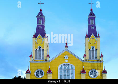 La chiesa di San Francisco a CASTRO, Cile Foto Stock