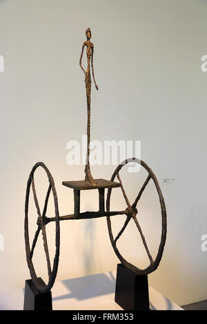 Il carro di Alberto Giacometti visualizzare nel Kunsthaus di Zurigo Fine Art Museum di Zurigo, Svizzera Foto Stock