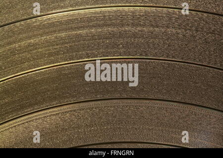 Grammofono vinile disco record closeup Foto Stock