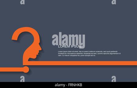 Efficace sullo sfondo del pensiero Illustrazione Vettoriale