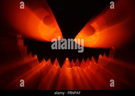 Halloween Jack-o-lantern monster effetti di luce Foto Stock