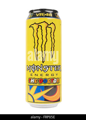 Monster Energy "Medico" è una edizione limitata a tema MotoGP possono essere fatte in onore del leggendario Valentino Rossi Foto Stock