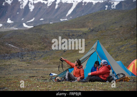 Alaska Sci alpinismo Foto Stock