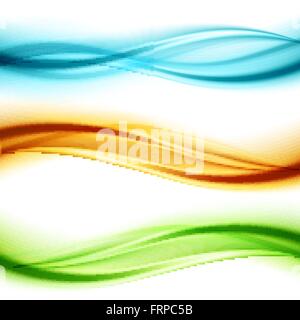 Set di banner ondulata Illustrazione Vettoriale