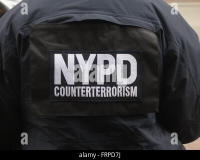 La polizia di NYC unità di lotta contro il terrorismo Foto Stock