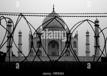 Taj Mahal in bianco e nero Foto Stock