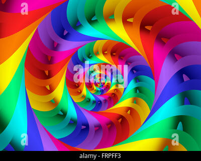 Psichedelico spirale Arcobaleno Texture di sfondo Foto Stock