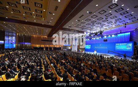 Boao, cinese della provincia di Hainan. 24 Mar, 2016. Il Forum Boao per l'Asia (BFA) apre il 2016 Conferenza annuale a Boao, Cina del sud della provincia di Hainan, 24 marzo 2016. Credito: Guo Cheng/Xinhua/Alamy Live News Foto Stock