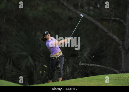 Daytona Beach, FL, Stati Uniti d'America. Il 29 settembre, 2013. Anya Alvarez durante il terzo round del Tour Symetra campionato LPGA International sul Sett. 29, 2013 in Daytona Beach, Florida. ZUMA Press/Scott A. Miller © Scott A. Miller/ZUMA filo/Alamy Live News Foto Stock