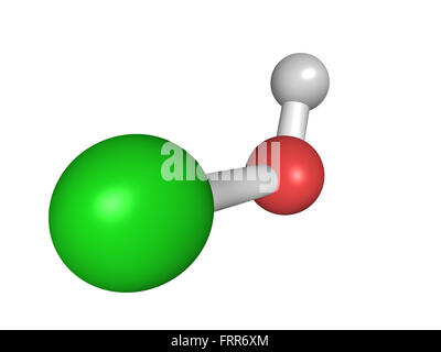 Molecola di ipoclorito di sodio (NaOCl). La soluzione acquosa è nota come  candeggina (liquida). Formula scheletrica blu su sfondo bianco Foto stock -  Alamy
