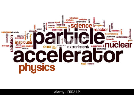 Acceleratore di particelle di parola il concetto di cloud Foto Stock