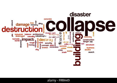 Crollo di parola il concetto di cloud Foto Stock