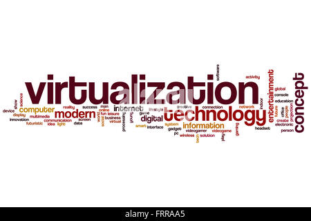 La virtualizzazione di parola il concetto di cloud Foto Stock