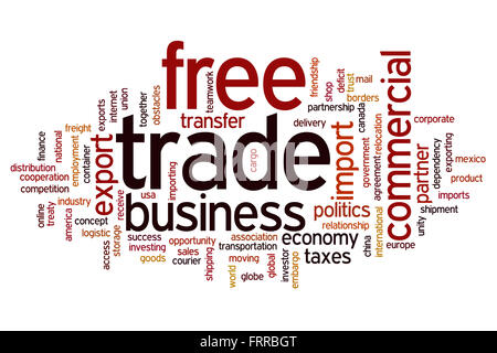 Libera parola tradeconcept Sfondo nuvola Foto Stock