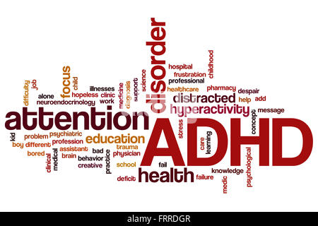 ADHD parola concetto di cloud Foto Stock