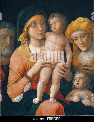 Andrea Mantegna - La Madonna con il Bambino e i santi Giuseppe, Elisabetta e Giovanni Battista Foto Stock