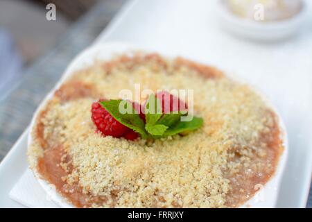 crumble di mele Foto Stock