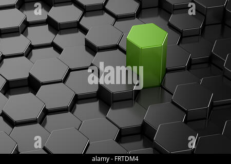 3d diverse forma esagonale , questo è un computer generato e rendering 3d'immagine. Foto Stock
