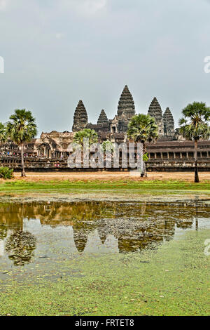 Galleria occidentale, Angkor Wat, Parco Archeologico di Angkor, Siem Reap, Cambogia Foto Stock