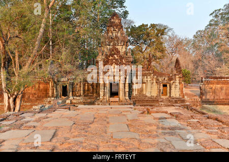 Ingresso pavilion (gopura) al tempio Phimeanakas, Angkor Thom, il Parco Archeologico di Angkor, Siem Reap, Cambogia Foto Stock