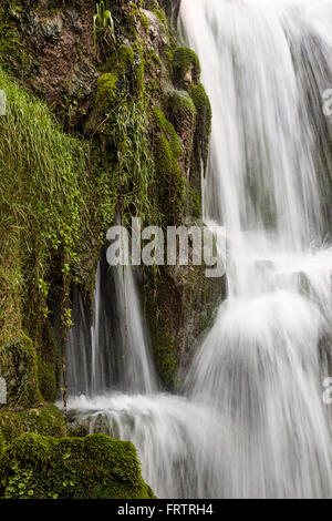 Hamiltons Cascata Waterfall, Bowood station wagon, Wiltshire, Inghilterra Foto Stock