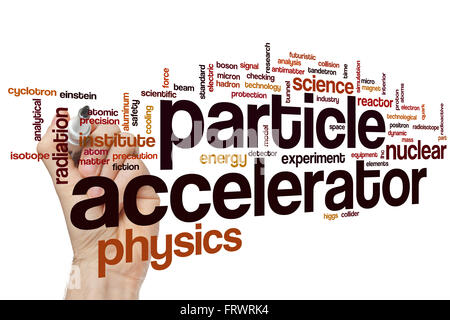 Acceleratore di particelle di parola il concetto di cloud Foto Stock