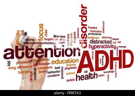 ADHD parola concetto di cloud Foto Stock