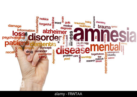 Amnesia parola concetto di cloud Foto Stock