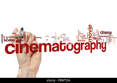 La cinematografia di parola il concetto di cloud Foto Stock