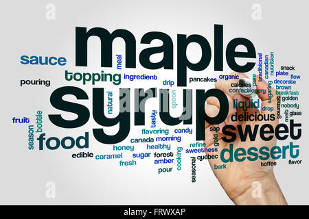 Sciroppo di acero word cloud Foto Stock