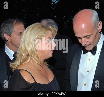 Washington, DC, Stati Uniti d'America, XXI Aprile, 2007 Rita Cosby colloqui con il Segretario della sicurezza interna Michael Chertoff all annuale Casa Bianca corrispondenti per la cena. Credito: Mark Reinstein Foto Stock