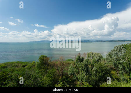 Lago Trasimeno, il lago, la provincia di Perugia, Umbria, Italia, Europa Foto Stock