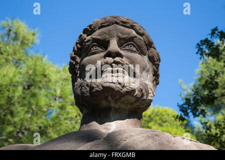 Statua di Omero, Stavros, Itaca, Isole Ionie, Grecia Foto Stock