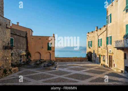 Cafe, Borgio Verezzi Provincia di Savona, Liguria, Italia Foto Stock