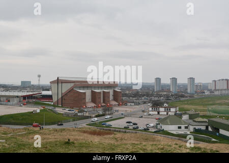 Aberdeen FC football Stadium, Foto Stock