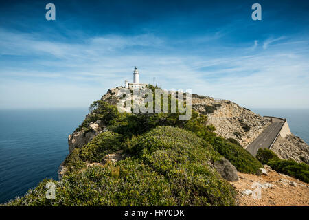 Faro, Cap Formentor, Maiorca, isole Baleari, Spagna Foto Stock